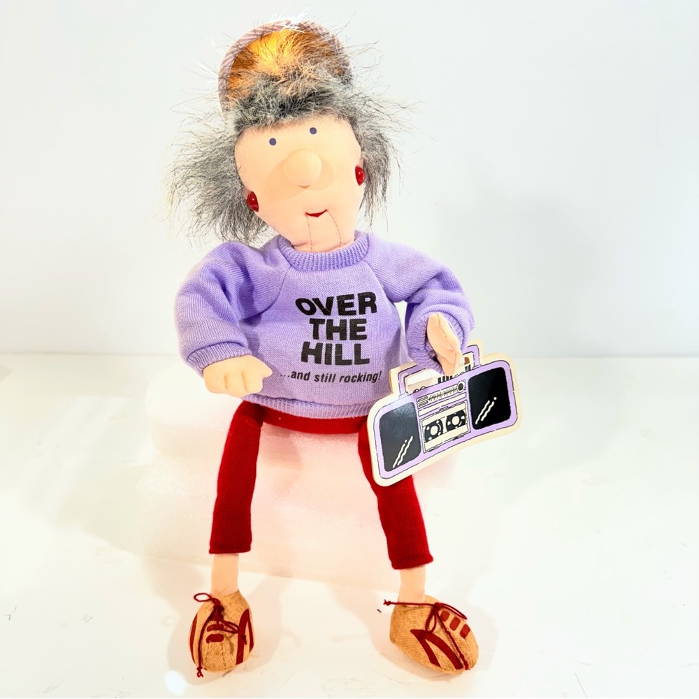 Hallmark Over the Hill Jenny B Boogie Stuffed Doll Gag Gift Funny Vintage NWT